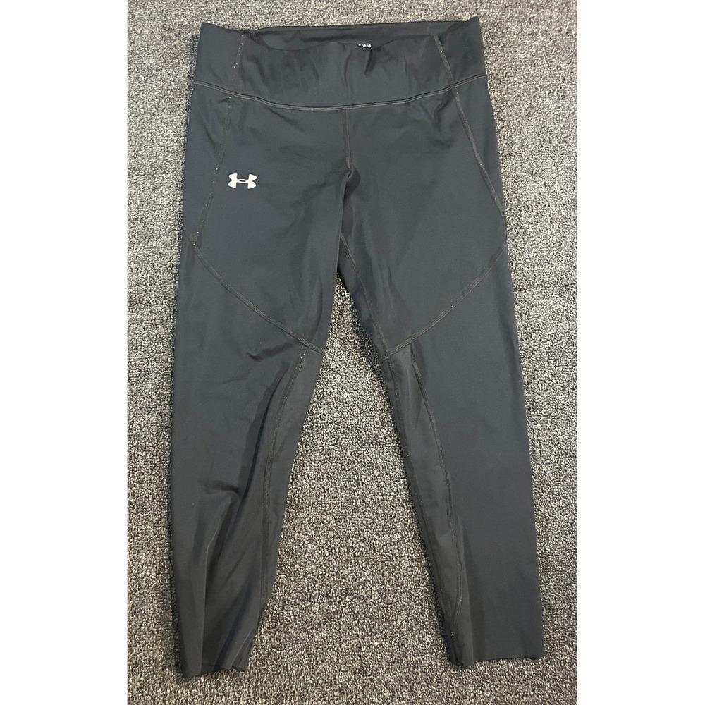 Under Armour HeatGear Speedpocket Compression Leggings Black Womens LG Large